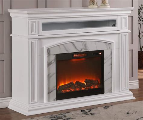 and operates with or without heat; Divided open top shelf for audio and video. . Electric fireplaces at big lots
